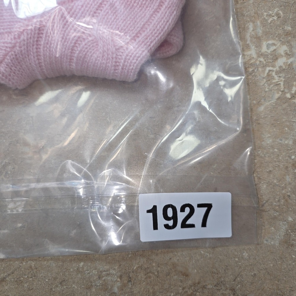 Ralph Lauren Coverall Girls 9M Pink Cable Knit Italian Yarn Bow Collar Luxe Cozy - Picture 7 of 8
